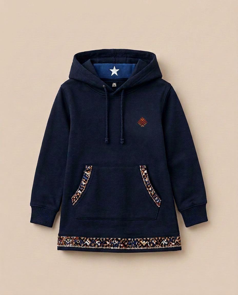 Kids Heritage Hoodie — Hoodie Dress Navy