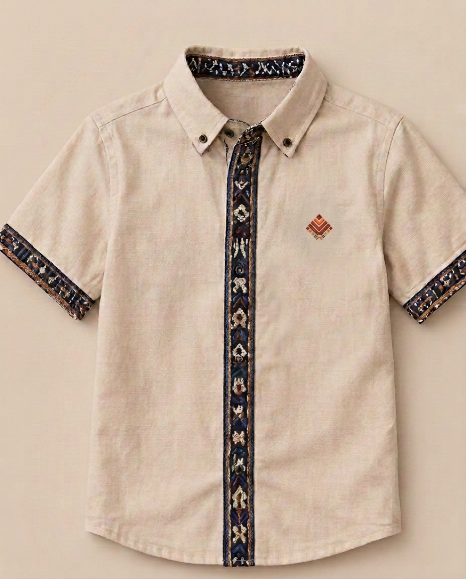Kids Heritage Shirt — Cream